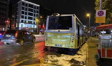 Beyoğlu’nda yangın çıkan özel halk otobüsünde maddi hasar oluştu