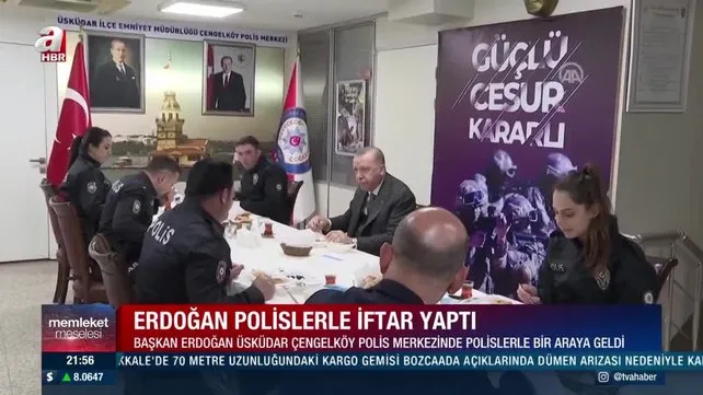 SON DAKİKA: Başkan Erdoğan, Çengelköy Polis Merkezi'nde iftar yaptı | Video