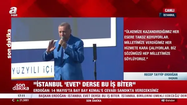 Son dakika: İstanbul'da yüzyılın mitingine rekor katılım! Başkan Erdoğan'dan önemli mesajlar | Video
