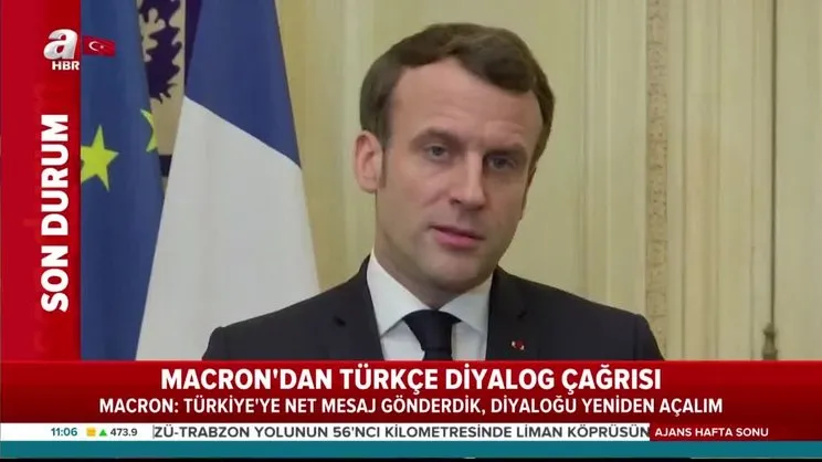Cumhurbaşkanı Erdoğan'ın kararlı duruşu Macron'a geri adım attırdı! Türkçe diyalog çağrısı | Video