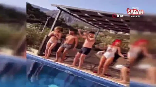 Villada kaçak havuz partisine jandarma baskını | Video