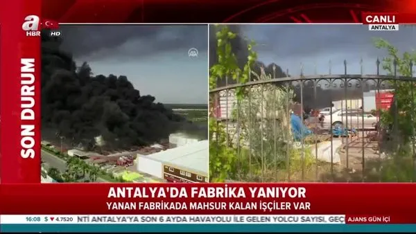 Antalya'da organize sanayi bölgesinde fabrika yangını
