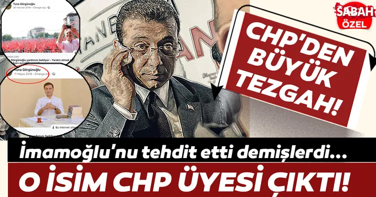 Büyük tezgah! İmamoğlu'nu tehdit etti demişlerdi... O isim CHP üyesi çıktı!