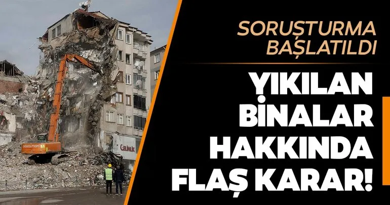 Son dakika haberi: Elazığ depreminde yıkılan binalara inceleme