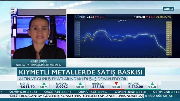 Meryem Gürsoy: Güçlü dolar altının geri çekilmesini destekliyor