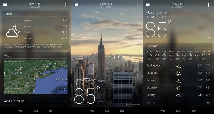 Android’in en iyi hava durumu uygulamaları