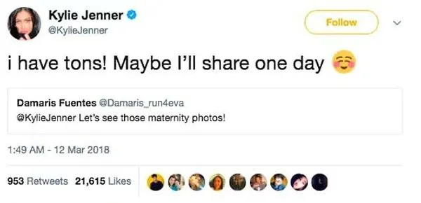 Kylie Jenner, hamileliği hakkındaki soruları Twitter'dan yanıtladı