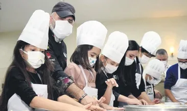 Şehit çocukları mutfakta buluştu