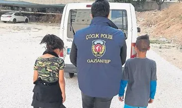 Dilenen çocukları polis kurtarıyor