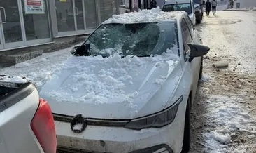 Bayburt'ta akılalmaz kar mesaisi: Otomobil böyle hurdaya döndü! #bayburt