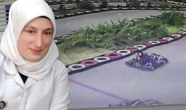 Go-kart aracına şalı dolanan genç hemşire ölümden döndü