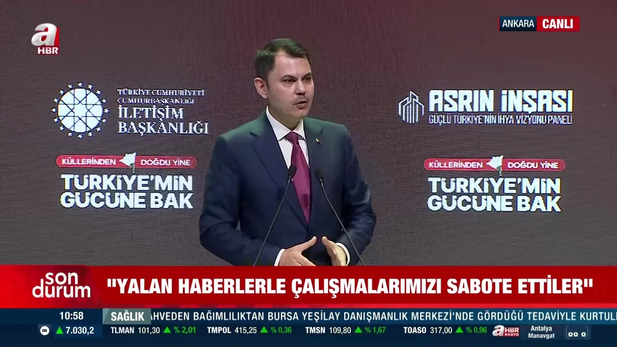 Çevre, Şehircilik ve İklim Değişikliği Bakanı Murat Kurum ‘11 ilde 200 Bin kişi 7 gün 24 saat çalıştı’ videosunu izle Çevre, Şehircilik ve İklim Değişikliği Bakanı Murat Kurum ‘11 ilde 200 Bin kişi 7 gün 24 saat çalıştı’ videosunu izle