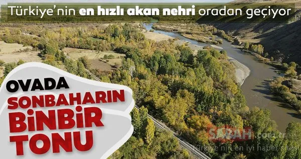 Karasu Nehri çevresinde muhteşem sonbahar renkleri
