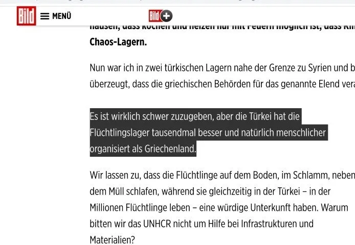 Alman Bild istediğini bulamadı! Türkiye’deki mülteci kamplarını gören Yunan gazeteci: Ülkemden utanıyorum