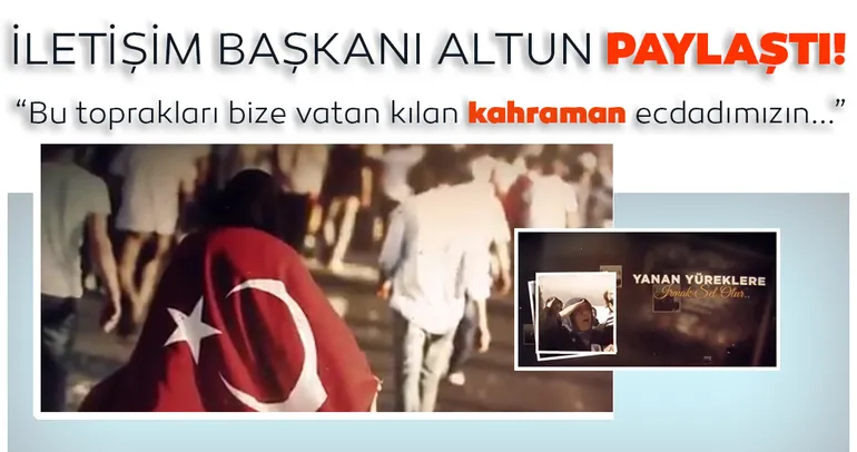 İletişim Başkanı Altun, Başkan Erdoğan’ın seslendirdiği videoyu paylaştı