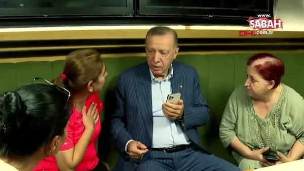 Başkan Erdoğan pastanede vatandaşlarla sohbet etti | Video
