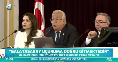 Galatasaray Divan Başkanı Eşref Hamamcıoğlu: ’’ Galatasaray Uçuruma Doğru Gitmektedir’’