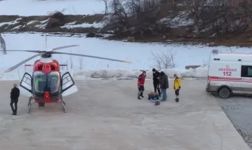 112 helikopteri hastalar için havalandı