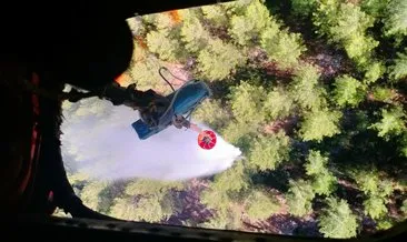 SABAH ekibi yangın söndürme helikopterinde! 1 saatte 20 sorti! Alevlerle nefes kesen mücadele