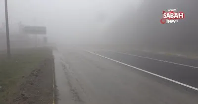 Bolu Dağı sisle kaplandı, görüş mesafesi 5 metreye kadar düştü | Video