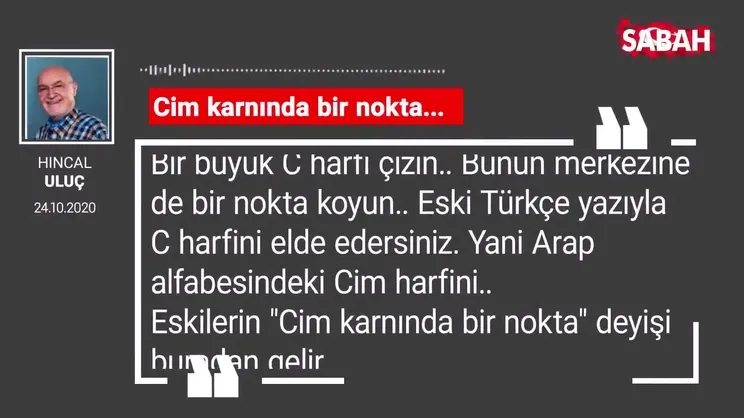 Hıncal UIuç 'Cim karnında bir nokta...'