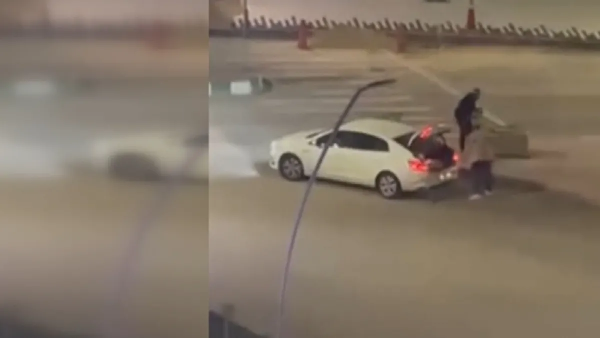 Karabük'te kaldırım taşı hırsızlığı kamerada