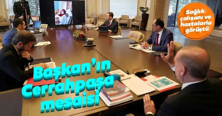 Başkan Erdoğan, sağlık çalışanı ve hastalarla görüştü