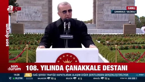 Son Dakika: Çanakkale Zaferi'nin 108. yıl dönümünde Başkan Erdoğan'dan önemli açıklamalar | Video