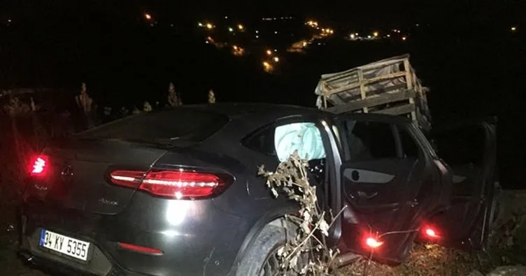 Beykoz’da otomobil uçuruma düştü; 1 yaralı