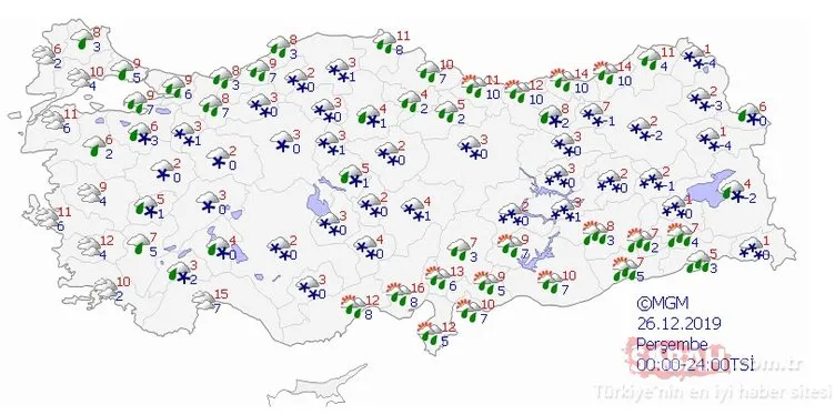Meteoroloji’den son dakika hava durumu ile sağanak, kar yağışı uyarıları geldi! İstanbul’da hava bugün nasıl olacak? 24 Aralık