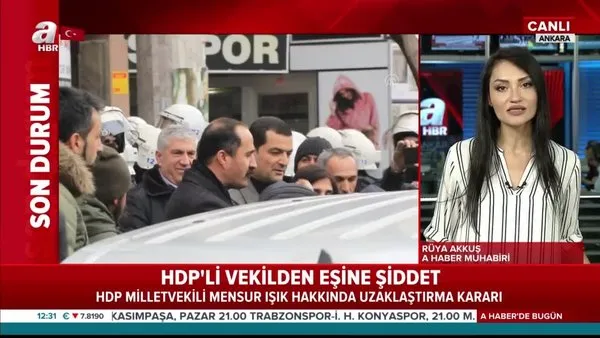 HDP Milletvekili Mensur Işık, öğretmen eşi Ebru Işık'ı yumrukladı! Hastaneye gitmesine de izin vermedi... | Video
