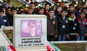 Şehit polis müdürü Okkan unutulmadı