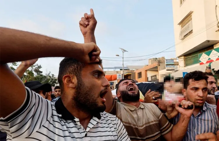 İsrail zulmünde yürek burkan görüntüler! Gazze Şeridi’nde saldırılar bitmiyor