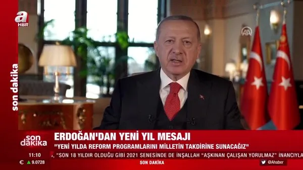 SON DAKİKA! Cumhurbaşkanı Erdoğan'dan yeni yıl mesajı | Video