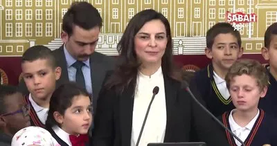 AK Parti’li Durgut, çeşitli ülkelerden çocuklarla Mecliste basın toplantısı düzenledi | Video