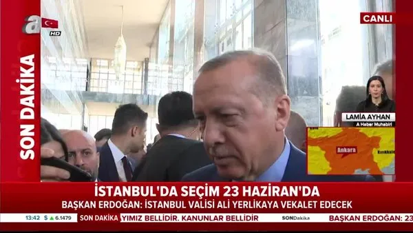 Cumhurbaşkanı Erdoğan, 23 Haziran'a kadar İstanbul'da süreci Vali Ali Yerlikaya'nın götüreceğini açıkladı