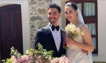Oyuncu Melis Birkan ile  Aras Aydın evlendi! Gelinliği sosyal medyayı ikiye böldü! İşte ilk kareler...