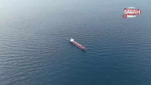 Tahıl yüklü gemi “Razoni” İstanbul açıklarında böyle görüntülendi | Video