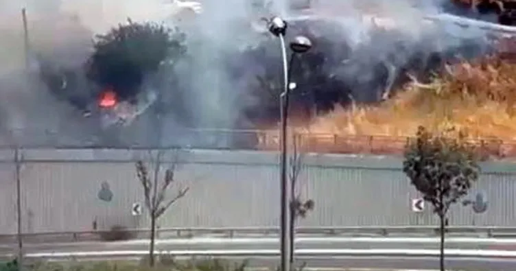 Yaşlı adam otluk alanı yakıp kaçtı