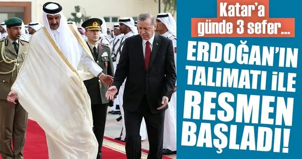 Cumhurbaşkanı Erdoğan’ın talimatıyla Katar’a gıda sevkiyatı başladı