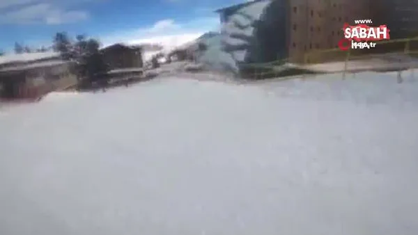 Kayakçılar Uludağ'da tehlikeyi böyle atlattı | Video