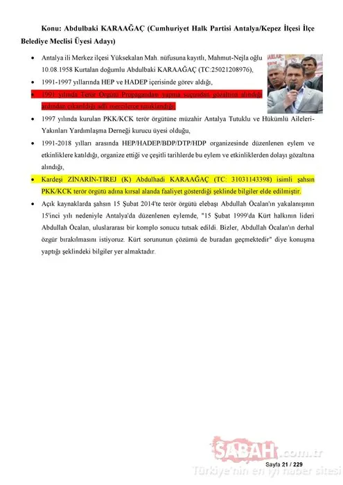 İşte CHP, Saadet Partisi ve İYİ Parti'nin PKK ile bağlantılı adayları!
