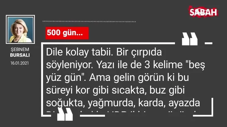 Şebnem Bursalı | 500 gün...