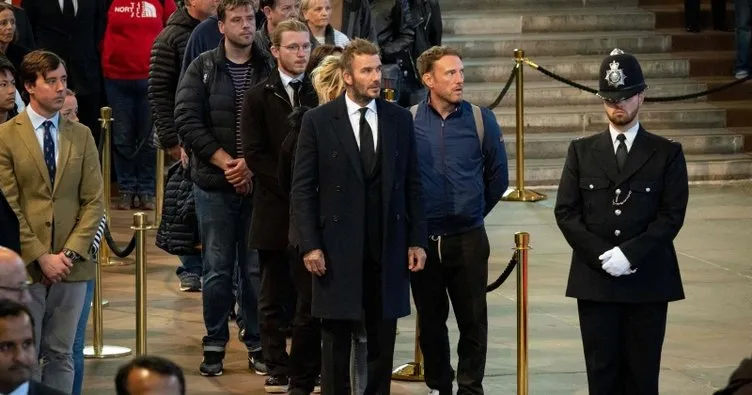 David Beckham, Kraliçe için 13 saat bekledi! Cenazede duygusal anlar...