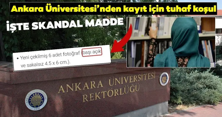 Ankara Üniversitesi’nden kayıt için tuhaf koşul