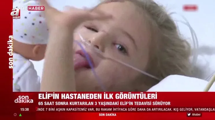 Son dakika! İzmir depreminde enkazdan çıkartılan 3 yaşındaki Elif Perinçek Türkiye'ye el salladı | Video