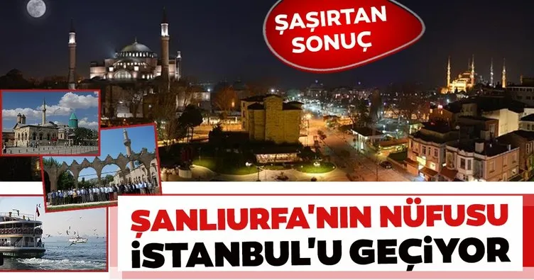 Türkiye’de yaşayanlar doğdukları kentte kalsa; Şanlıurfa nüfusu İstanbul’u geçiyor