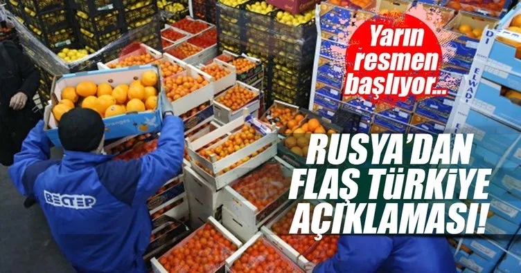 Rusya Türk ürünlerine izin verdi