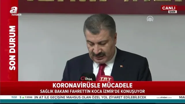 Sağlık Bakanı Fahrettin Koca'dan İzmir'de flaş açıklamalar | Video