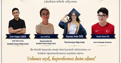 Kütahyalı 4 öğrenci 500 tam puanla LGS’de Türkiye birincisi oldu #kutahya